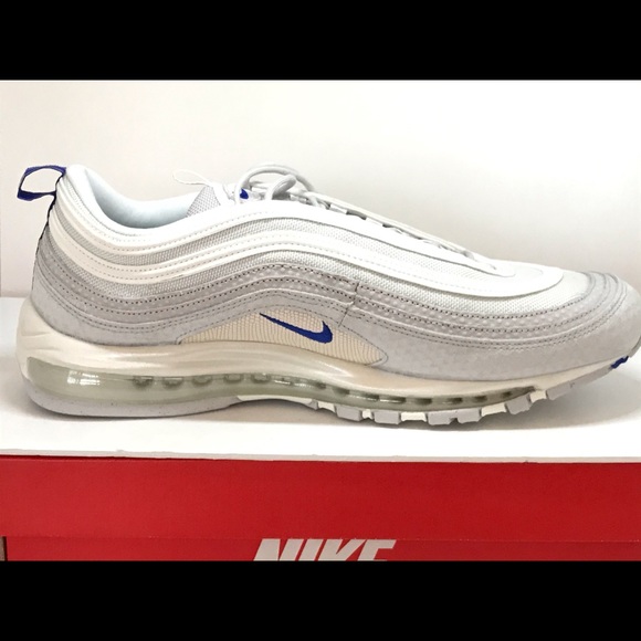 Nike Air Max 97 Premium Pure Platinum Racer Blue - Picture 6 of 8